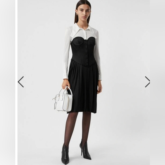 Burberry Dresses Burberry Women Dressplated Two Tone Corset Dress
